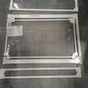 Clear Acrylic Dog Gate size: 40"H x 42.5"W Wide Indoor White Extra-Tall,Clear Acrylic Panel,Double-Lock,Pressure/Hardware Mount,Wall Cups,Ideal for Pet Stairs,Doorways,Hallways,Kitchen