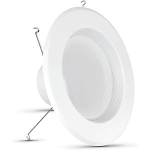 Feit Electric LED Recessed Downlight, fit Most 5-6" Housing Cans, Baffle Trim, Dimmable, 75W Equivalent 10.2W, 925 LM Retrofit kit, 75 Watt, 5000K Daylight, 6-Pack LEDR56B/950CA/MP/6 (5-6 Inches)