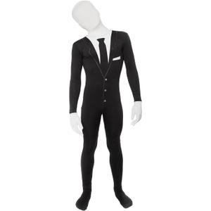 Morphsuits Slenderman Costume for Kids, Scary Costumes, Boys Halloween Costume (L, Black)
