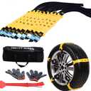 Upgraded Snow Chains for Cars - 10 Pcs Emergency Anti Slip Tire Straps, Car Snow Chain for Trucks Minivan Pickup SUV/ATV/UTV Winter Universal Tire Blocks 185-295mm/7.2-11.6 inches