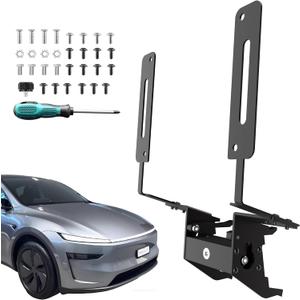 2025 2026 Tesla Model Y Juniper License Plate Holder - Original Lockable License Plate Frame with Anti-Theft Design, Lightweight Yet Rigid Aluminum Construction Mount No Drilling