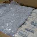 Washable Rugs 8x10 Area Rugs for Living Room,Bedroom,Dining Room- Modern Abstract Large Area Rugs with Non Slip Rubber Backing,Soft Low Pile Neutral Accent Carpet for Nursery Dorm Home Office (White-blue-gray)