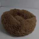 nononfish Small Puppy Beds for Small Dogs Washable - 19 Inches Round Faux Fur Pet Bed for Puppy and Cat Donut Fluffy Plush Orthopedic Doggy Beds Relief Improved Sleeping,Camel (19.0"L x 19.0"W x 6.0"Th, Brown)