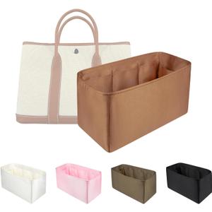 Organizer Insert for Garden Party 23/26/30/36, Satin Inner Bag Organiser(Size: GP30, Color: Gold)