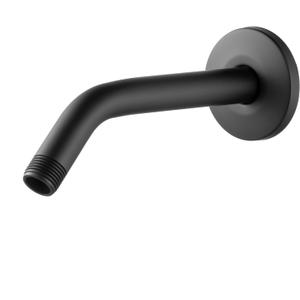 OFFO Shower Arm with Flange, 6 in Wall Mount Replacement Angle Shower Head Arm Wall-Mounted For Fixed Shower Head & Handheld Showerhead, Matte Black
