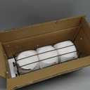 Bekith 3-Piece White Ceramic Silverware Caddy with Black Metal Rack, Utensil Holder Flatware Caddy Cutlery Storage Organizer for Kitchen Table, Cabinet or Pantry