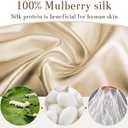 100% Mulberry Silk Sleep Mask Eye Mask for Women Man with Adjustable Band, for Side Sleeper Blackout Sleep Mask for Travel Rest and Office Large Size (Taupe)