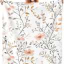 Wildflowers Flannel Fleece Blanket - Ultra Soft, Lightweight & Multipurpose Botanical Plant Throw Blankets for Couch Sofa Bed Home Decor,80''x 60''
