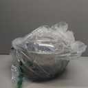 MEHOEIME Large Ice Chill Salad Bowl with Lid, Iced Serving Bowl with Ice Chiller Base For Parties, Keep Food Cold at Party, Ice Chilled Tray, Long Spoons, Extra, Clear, MH-DSLW-C3