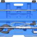 9 PCS Inner CV Axle Removal Tool, Heavy Duty Slide Hammer Puller Set, 63mm 48mm CV Joint Fork, Steel Cable Adapter, Extension Rod, Front Wheel Drive Axle Half Shaft Removal Tool Kit