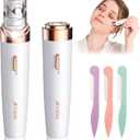 Epilator for Women, 2-in-1 Facial Hair Removal Epilator, Painless Designed Hair Remover with Built-in LED Light for Precision, Smooth Glide Hair Remover for Women Face Lips Chin Peach Fuzz