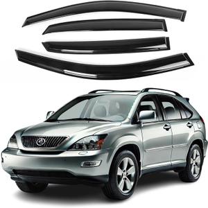 Sunwei Fits Lexus RX350 2004-2007 Side Window Vent Visor Sun Rain Deflector Guard, Black (07 0407)