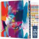 bloom daily planners 2026 Planner (January to December) - 8.5 x 11 Weekly & Monthly Dated Agenda Organizer Book with Stickers & Tabs - Flexible Soft Cover - Brilliant Brushstrokes