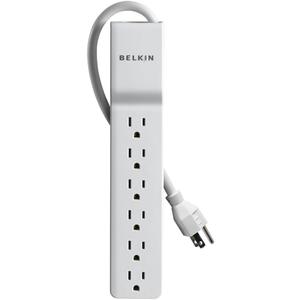 Belkin 6-Outlet Surge Protector Power Strip, UL-listed w/ 6 AC Outlets & 10ft/3M Cord, Overload and Overvoltage Protection for Personal Electronics, Small Appliances, & More - 720 Joules of Protection