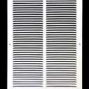 HVAC Premium 16'' x 18'' [Duct Opening] Flat Stamped Steel Return Air Grille - Sidewall and Ceiling - HVAC Vent Duct Cover - White [Outer Dimensions: 17.75''w X 19.75''h]