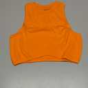 Dwnval Sexy Crop Tank Tops Sleeveless Crewneck Ribbed Knitted Top for Women Size L