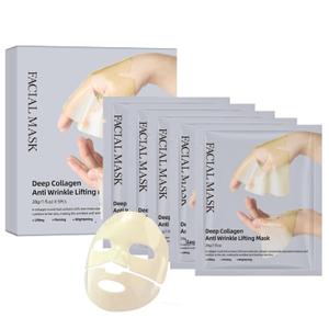 5 Pack Deep Collagen Anti Wrinkle Lifting Mask,Bio-Collagen Hydrogel Facial sheet for Glass Glow Skin,Overnight Moisturizing Face Mask for All Skin Types