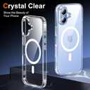 Temdan for iPhone 17 Case Clear with Screen Protector, Compatible with Magsafe, Anti-Yellowing, Military-Grade Protection, Shockproof Slim Magnetic Phone Case Cover, Transparent