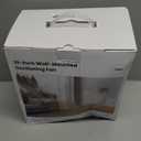 10 Inch Quiet Wall Mount Oscillating Fan with Remote & Timer, 4-Speed Portable Air Circulator for RV Indoor Use, Adjustable Tilt with 5.9ft Adapter, 90 Cooling for Home Office Bedroom Bathroom (White Frame/White Blades)