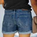 MODARANI Denim Shorts for Women Distressed Jean Shorts Ripped Summer Hot Short Medium, G-navy Blue