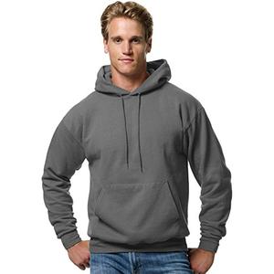 Hanes Adult Comfortblend Ecosmart Hooded Pullover Fleece, Smoke Grey, XLarge