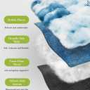 Dog Bed with Shredded Foam Filling, 35" *25" Calming Pet Sofa with Removable Washable Cover, Soft Faux Fur Bolster Couch for Dogs, Anti-Slip Bottom (Tie-Dyed Blue, Small)