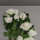 hailanbao White Artificial Roses with Long Stems, 12Pcs Realistic Roses Artificial Flowers, Faux Roses | Bulk Fake Flowers for Home Decor, Wedding Party Table Centerpieces, DIY Bouquet
