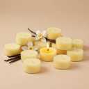 Vanilla Scented Tealight Candles 13 Pack, 100% Pure Palm Wax, 6-Hour Burn, Ivory Cream Tea Lights for Cozy Ambiance, Home Relaxation, Romantic Settings, Clean Burn & Smokeless