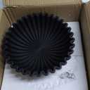 OAKOA Concrete Black Decorative Bowl for Home Decor - Black Fruit Bowl for Kitchen Counter - Black Bowl Decor - Modern Fruit Bowl Black - Centerpiece Bowl