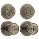 Atlas Home Security Exterior and DeadBolt, 4 Keys,