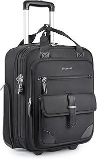 BAGSMART Carry on Luggage with Wheels, 16-inch Underseat Travel Suitcase Airline approved, Lightweight Softside Carry-on Luggage for Airplanes Women Overnight Rolling Bags for Short Trip, Black