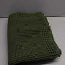 RESARE Christmas Waffle Bath Mat for Bathroom, Super Absorbent Bathroom Rugs Non Slip Machine Washable, Ultra Soft Quick Dry Boho Bath Rugs with Tassels for Floor, Bordered Design, 24"x36" Green