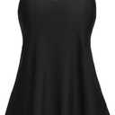 Yonique Womens Two Piece Swimsuits Tankini Top with Boy Shorts Tummy Control Bathing Suits Athletic Swimwear, Size XL