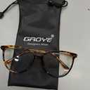 Gaoye Blue Light Blocking Glasses - Trending Round TR90 Frames, Metal Arms, UV400 Protection - Matching Soft Case (*1-tea Leopard/Transparent Lens)