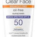 Neutrogena Clear Face Sunscreen Lotion for Acne-Prone Skin, Broad Spectrum SPF 50 Facial Sunscreen for Oily Skin, Oil-, Fragrance- & Oxybenzone-Free Water Resistant Sunscreen, 3 fl. oz