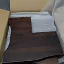 Wooden Two Step Stool, Heavy Duty 2-Step Ladder for Adults & Kids, Supports up to 450lbs for Kitchen, Bathroom or Bedside Use (Walnut Finish)