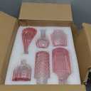 Pink Glass Bud Vases Set of 12, Mini Flower Vase for Centerpieces, Small Vases in Bulk for Wedding Decorations, Vintage Vase for Table, Home Dcor