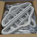 60 Pack Thin Space Saving Hangers, No Slip Clothes Hangers with Non Slip Textured and 360° Hook - Plastic Hanger, Closet Organizer for Shirt, Pants, Suit, Skirt, Coat - Ivory White