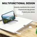 Screen Mobile Phone Magnifier, 2026 New 3D HD Screen Expander, Portable Enlarger Movies Gaming Video,Foldable Phone Stand with Movie Screen Amplifier,Compatible with All Phones (Black, 10inch)
