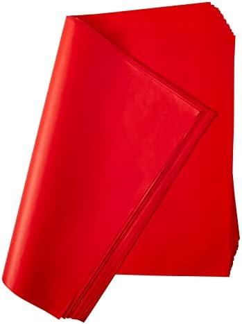 Juvale Red Tissue Paper Bulk Set - Dark Red 15 x 20 in - 160 Sheets for Gift Wrapping & Crafts - Thick 2-Ply Tissue Paper Sheets for Food & DIY