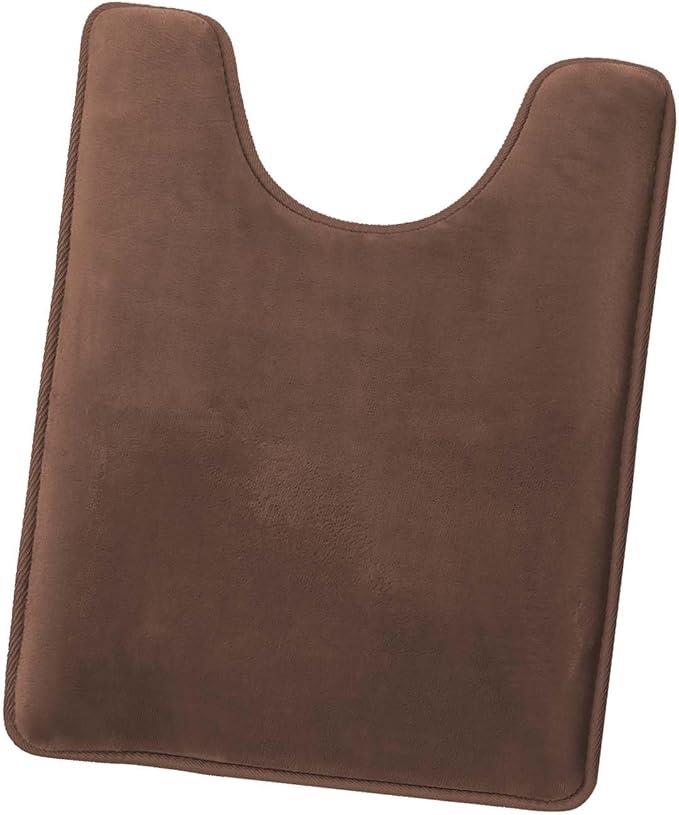 Clara Clark U-Shaped Contour Rug 24" x 19" - Memory Foam Bath Mat, Plush, Cozy, Ultra Soft, Non Slip, Perfect for U-Shaped Toilet Rug, Rugs for Bathroom, Machine Washable, Quick Dry - Chocolate Brown