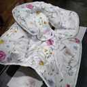 Pea Pod Infant Car Seat Pad 2-in-1 Baby Car Seat Head & Body Support for Newborn Girl Reversible 3 Layer Warm Preemie Carseat Stroller Cushion Headrest with Soft Minky Dot Fabric, Wildflower