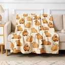 Capybaras Blanket Gift for Girls Boys Kids-50x60 Inches Soft Flannel Blankets Cutes Capybara Cozy Throws Blanket for Women Men, Capybaras Blanket Decor for Couch Sofa Bedroom