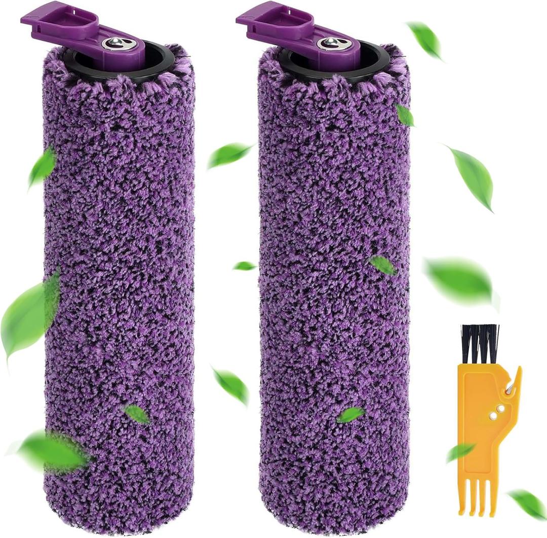 2-Pack Brush Roll Replacement for Shark SD200 SD201 SD201C SD201Q SD205 Steam Pickup 3-in-1 Steam Mop - Anti Hair Wrap Roller - Pet Hair & Long Hair Solution
