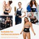 AMZBOSS Waist Trainer for Women Postpartum Belly Band Tummy Control Shapewear Faja Body Shaper Waist Cincher Triple Wrap (Black)