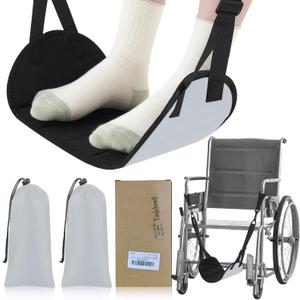 2 Pcs Wheelchair Leg Rest Footrest Hammock Adjustable Footrest Hanging Foot Sling Wheelchair Accessories for Foot Rest Replacement(Grey)