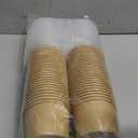 ESSENTIAL Paper Ice Cream Cups with Lids, 50pcs 8oz Disposable Dessert Bowls with Lids for Hot or Cold Food, Paper Snack Containers for Sundae, Frozen Yogurt, Soup (Brown)