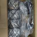 FadimiKoo 4-Light Rustic Style Wood Bathroom Vanity Light Fixtures, Black Bathroom Lighting with Cage Metal Shade, Farmhouse Wall Sconces for Hallway, Bedroom, Dressing Table