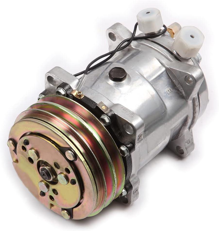 ECCPP A/C Compressor 1985-1986 Fit for Jeep CJ7 2.5L 1987-1990 for Jeep Wrangler 2.5L AC Compressor with Clutch