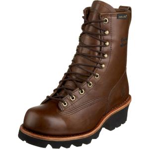 Chippewa Men's Paladin 8" Lace-to-Toe Logger Boots - Waterproof, Slip-Resistant Work Boots for Men (11, Bay Apache)